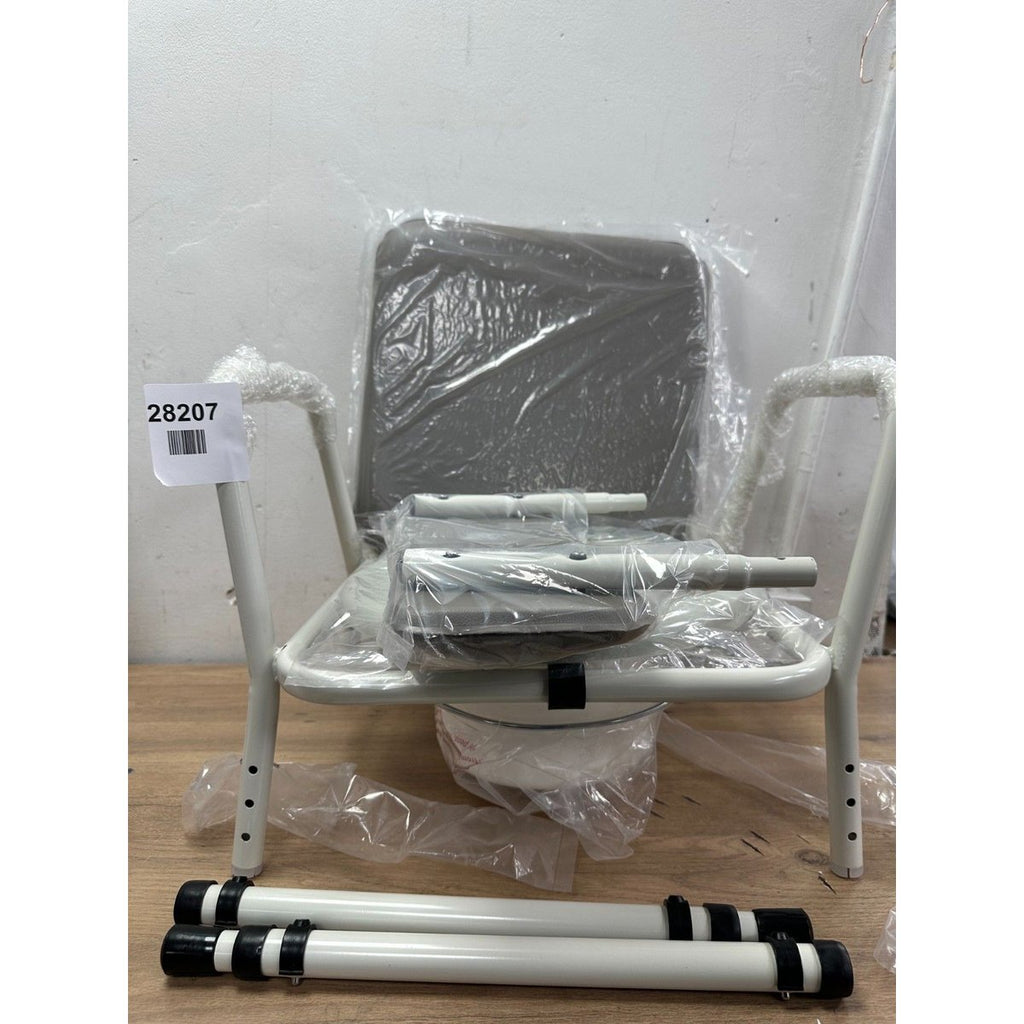 Height Adjustable Commode Chair - Grey