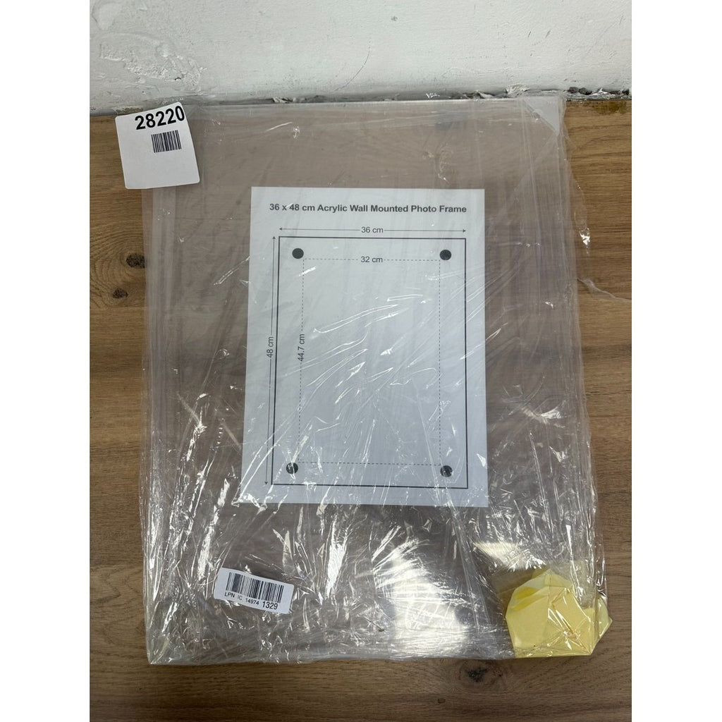 Acrylic wall mounted photo frame 36 x 48 cm