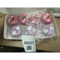 Toyseum 8 x Girls Rainbow Hair Brush with Mirror, Pack of 8, Theme