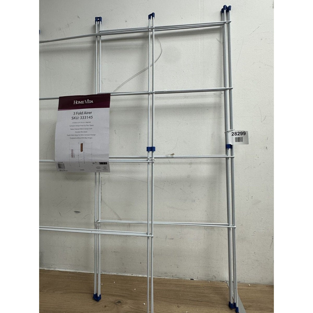 Home Vida Clothes Drying Rack - Foldable 3 Fold Airer