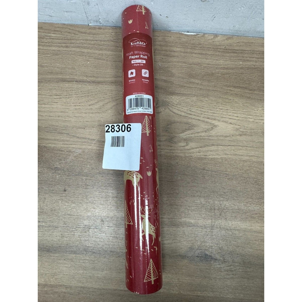Wrapping Paper Rolls, Quality Festive Designed Kraft Paper