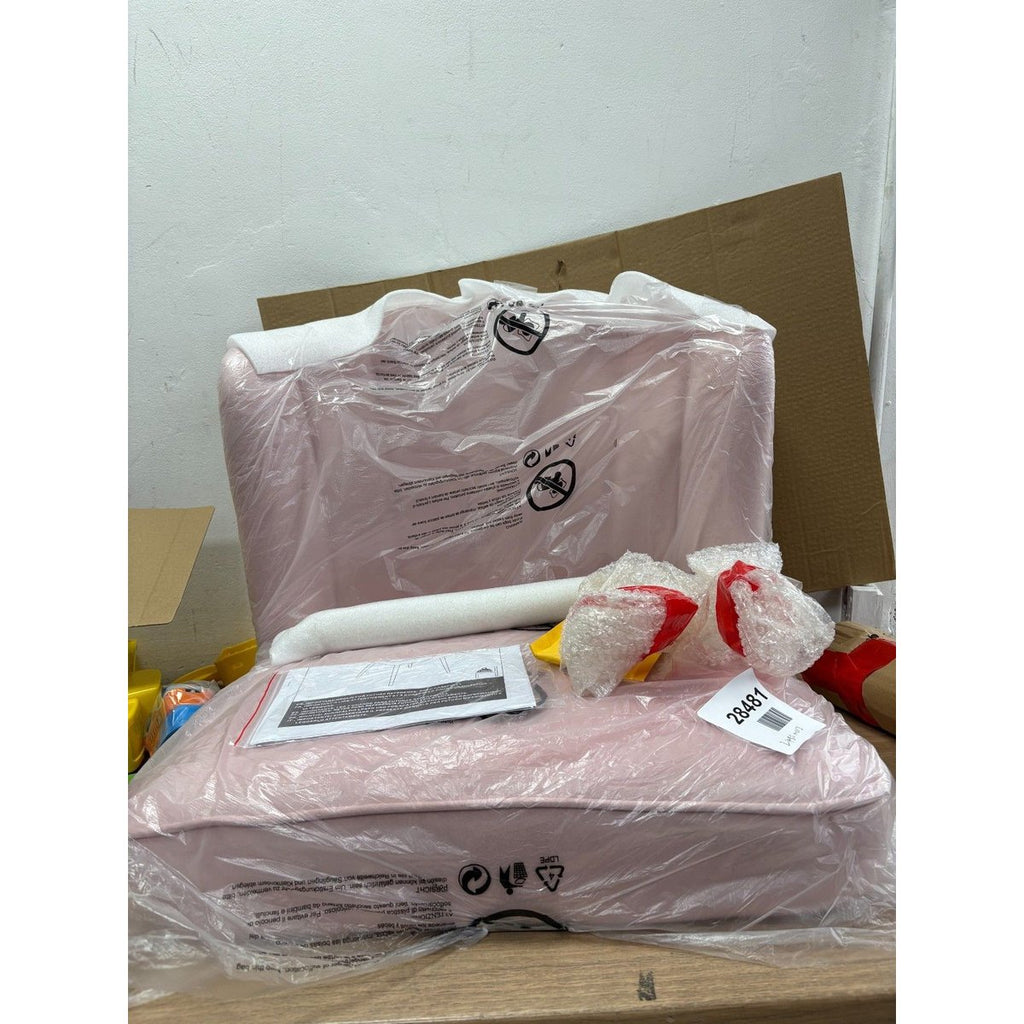 Homcom 839-169V70PK Velvet-Feel Shell Luxe Accent Chair - Pink- 2 legs missing