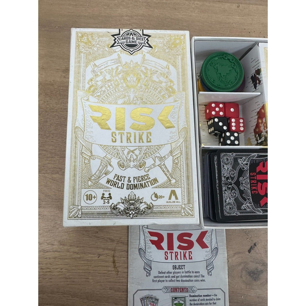 Risk Strike Card & Dice Game Simple Strategic Family Party Game