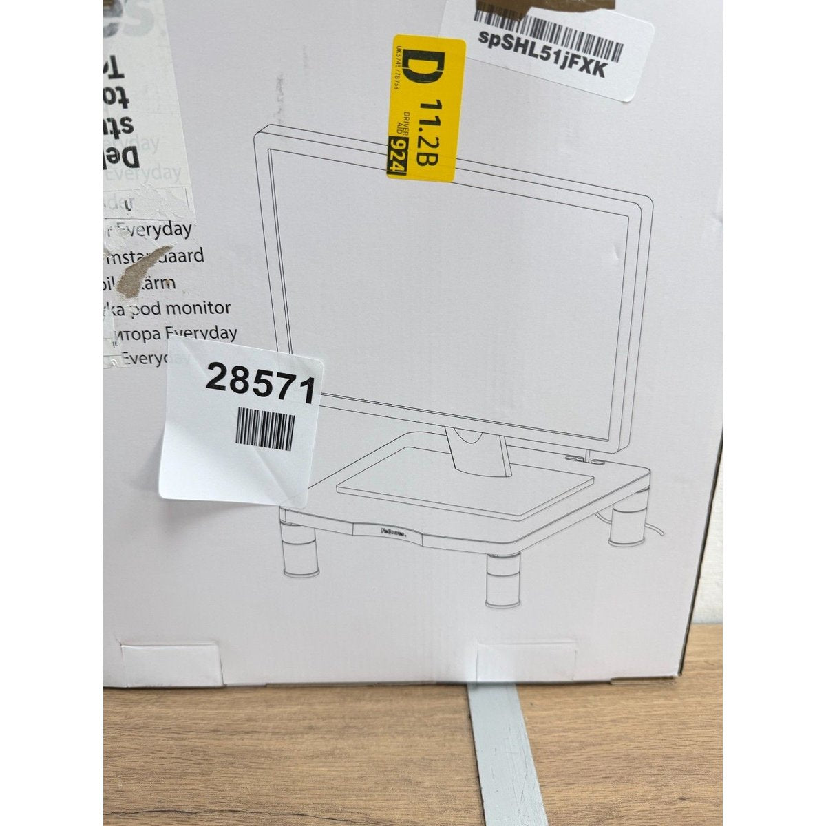 Fellowes Standard Monitor Stand Riser Computer Desk Height Adjustable Cable Tidy