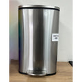 Amazon Basics Rectangular Soft-Close Rubbish Bin with High Base, 50 litre, Silve