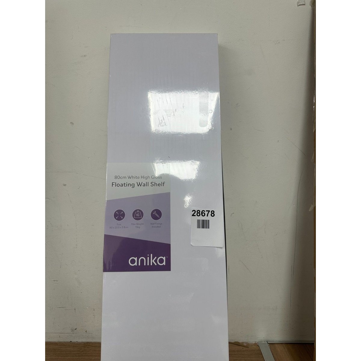 Anika Floating Shelf / 3 Separate Sizes & 4 Colour Options / 3.8cm Thick Hollowb