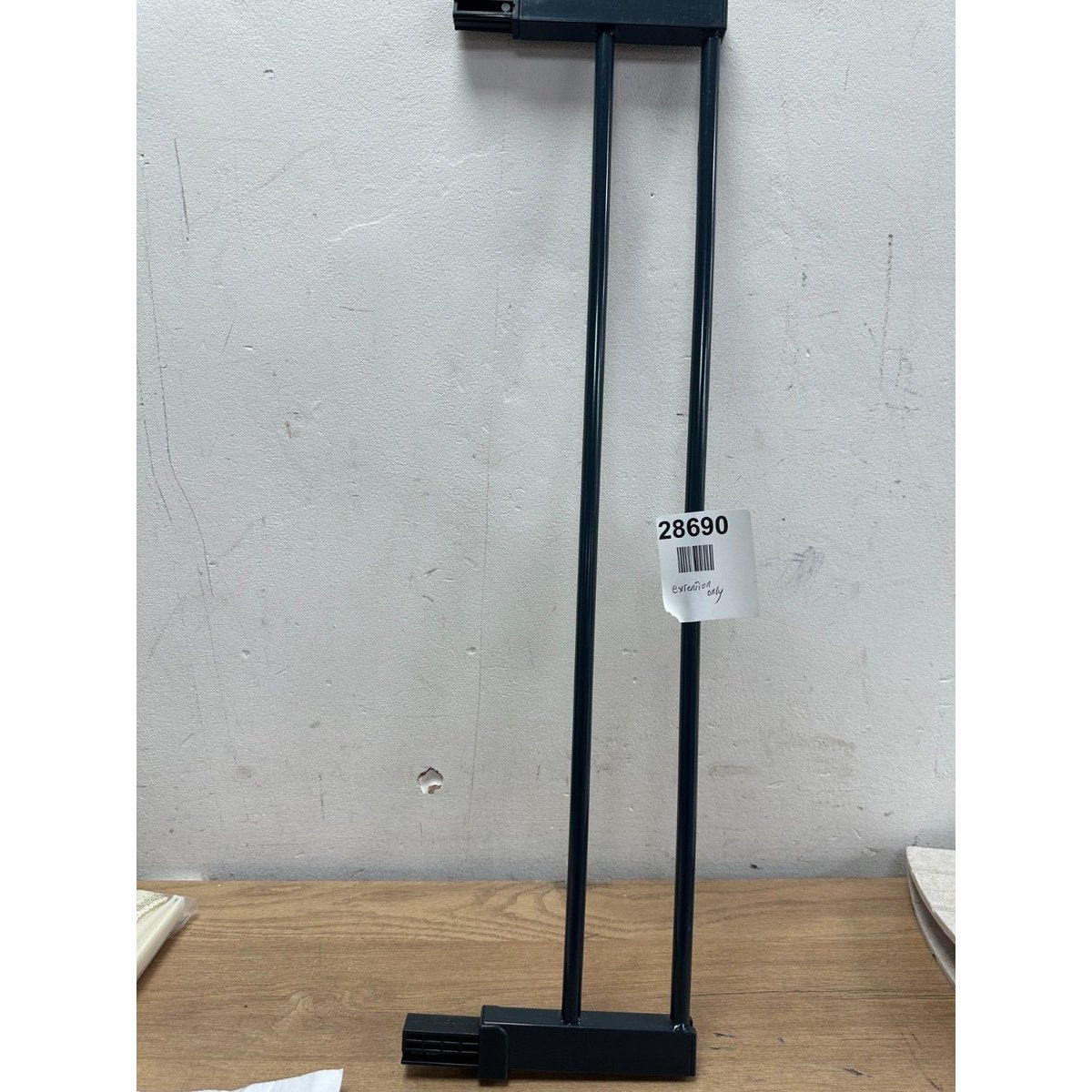 hauck 21 cm Safety Gate Extension, Black - with Connectors for Pressure Fit Door