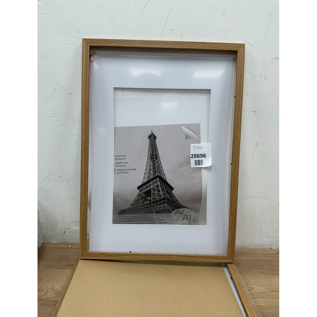 A3 Oak Photo Frames X3 Natural Wood