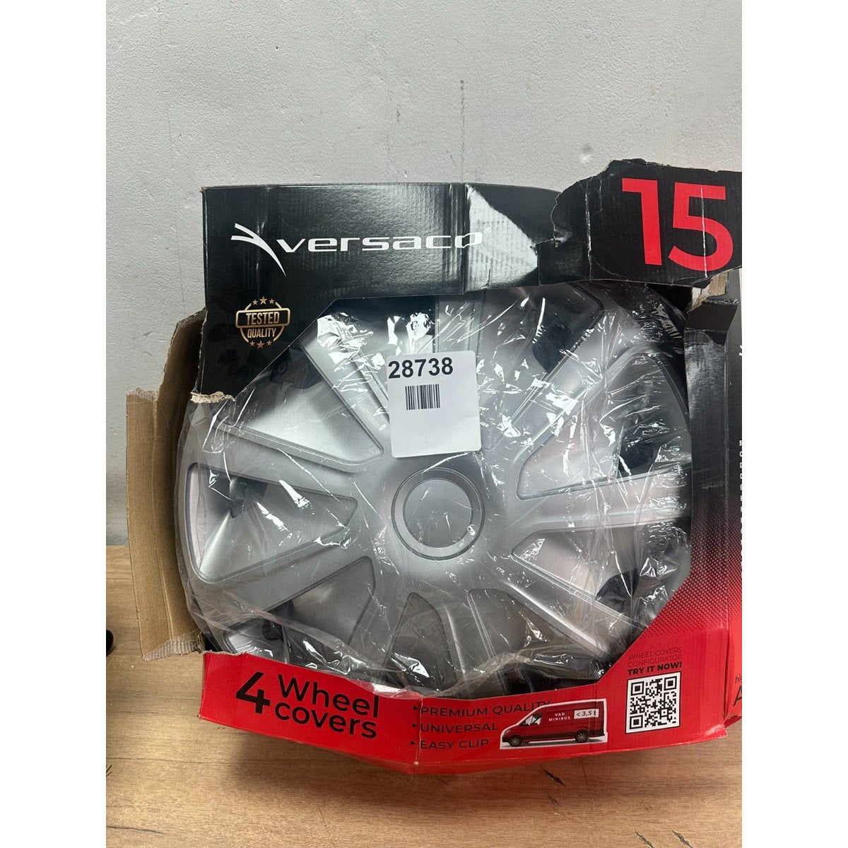 15" Silver Wheel Trims Hub Cap Covers Versaco Dynamic