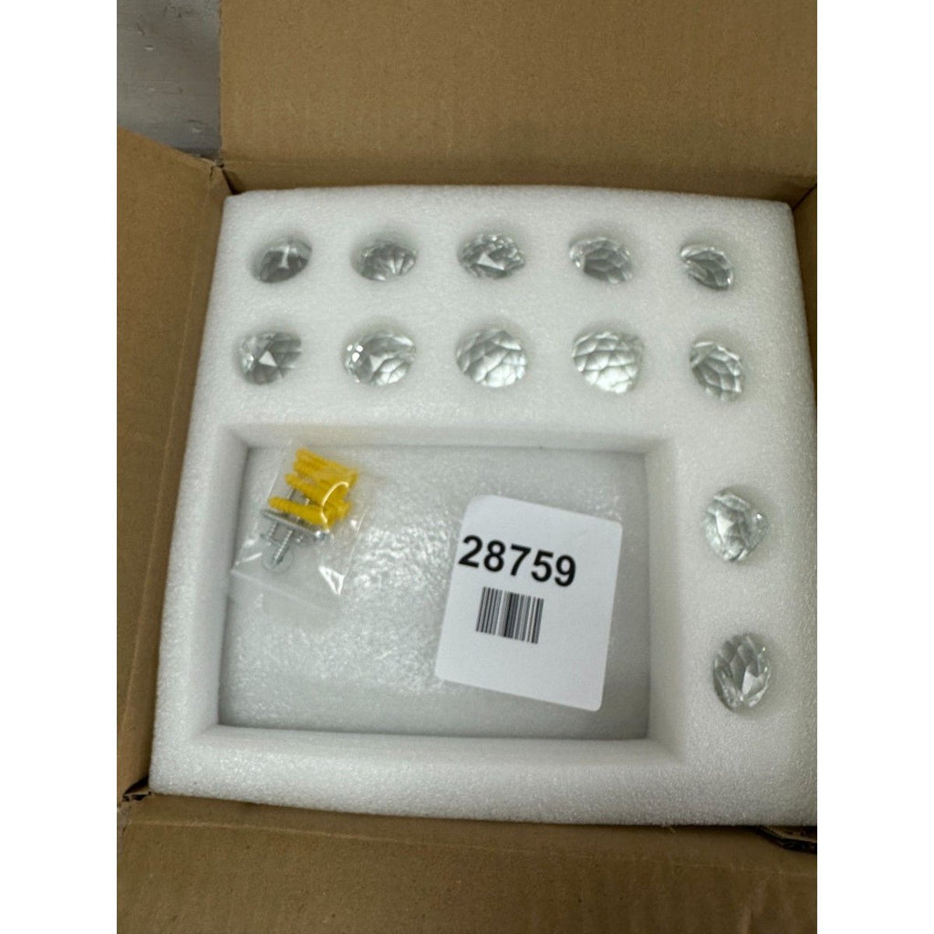 HOMCOM Metal Crystal Ceiling Light Chandelier Elegant Pendant Lamp Living Room S