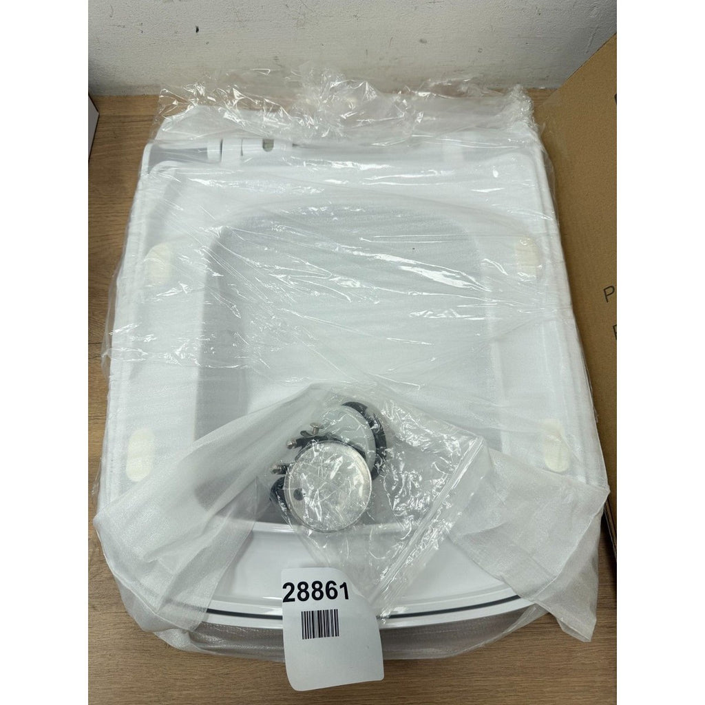 Vivo Square Toilet Seat Soft Close White With Quick Release And Adjustabl