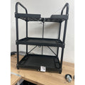 KINGRACK 3 Tier Rolling Tool Cart with Ergonomic Handle, Heavy Duty Foldable