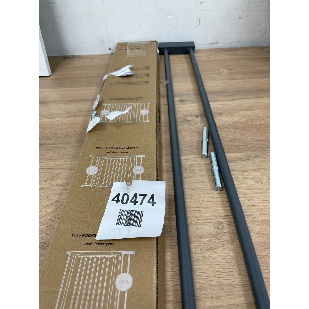 hauck 9 cm Safety Gate Extension, Black - with Connectors for Pressure Fit Door