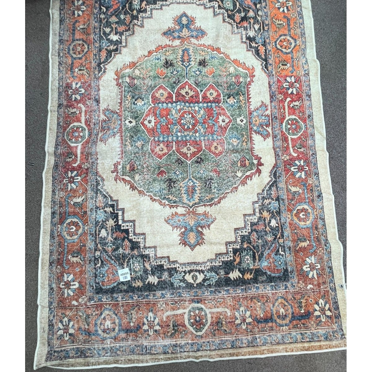 artyrugs Machine Washable Rug, 200x290cm, 75% Recycled Cotton, Short Pile, Non-S