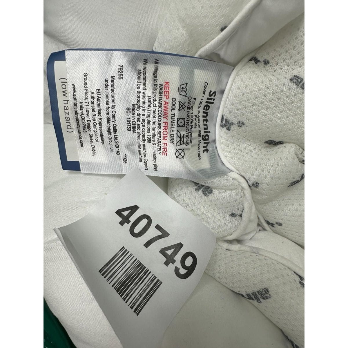 Silentnight mattress topper