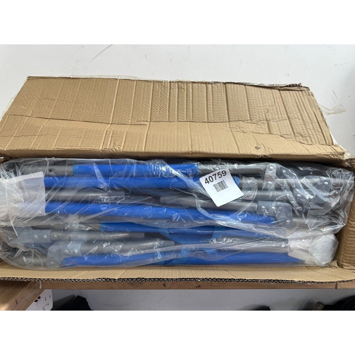 VOUNOT Textilene Folding Sun Loungers , Blue