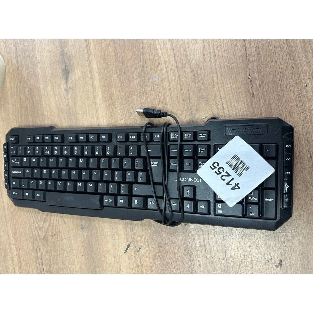 Q-Connect Ergonomic Wired Keyboard Black KF00779