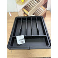 kitchen tableware storage box drawer silver/gray plastic