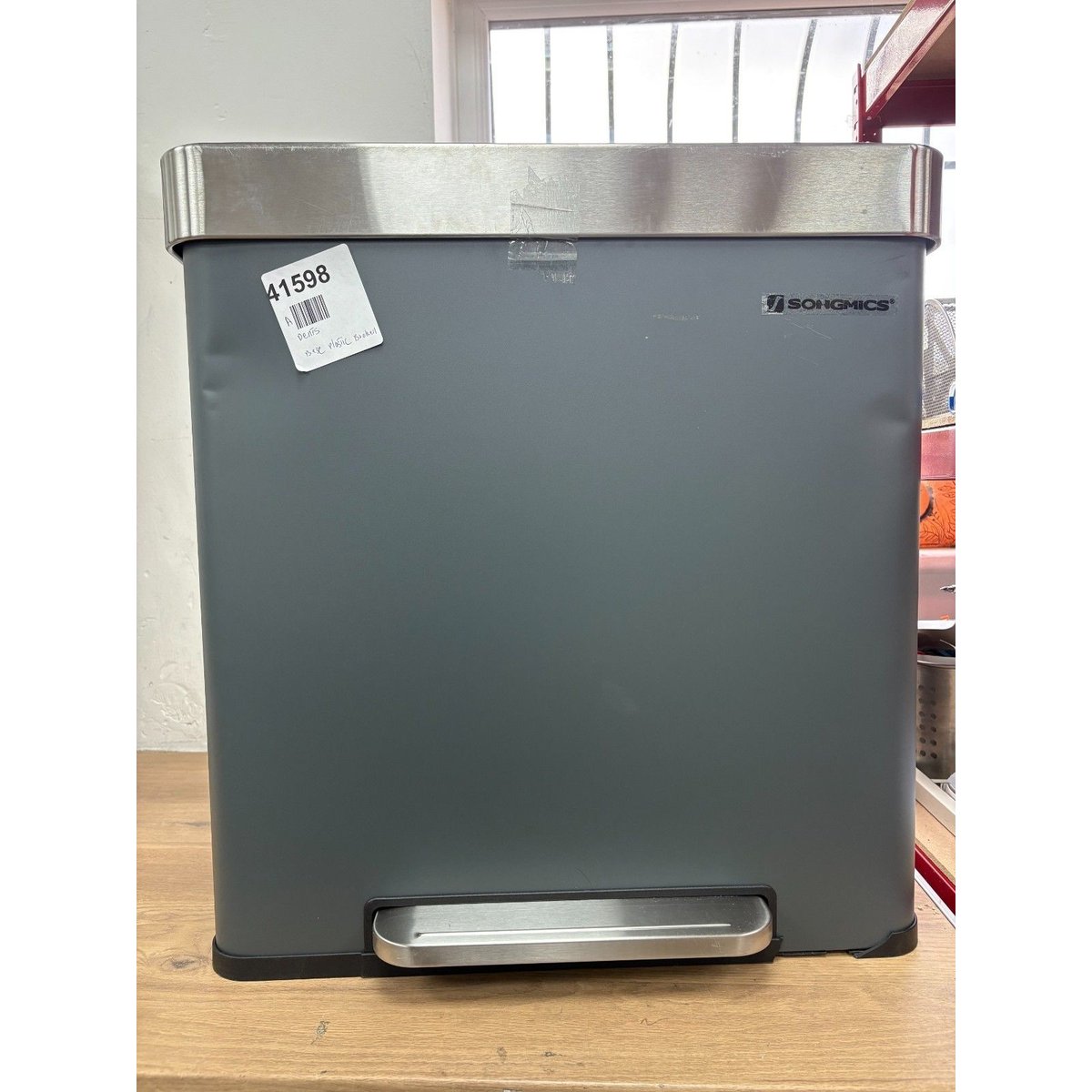 SONGMICS Kitchen Bin Recycling and Waste 30L Stainless Steel Pedal LTB202G01