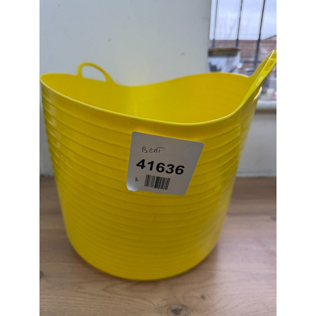 Lightweight 42 Litre Yellow Flex Tub with Heavy-Duty Handles for Easy Transport