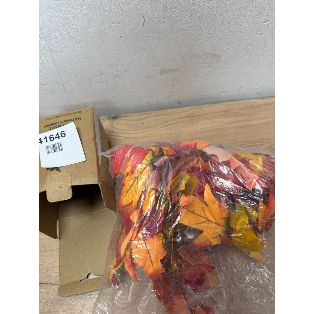 CQURE 3 Pack Artificial Autumn Fall Maple Leaf Garland