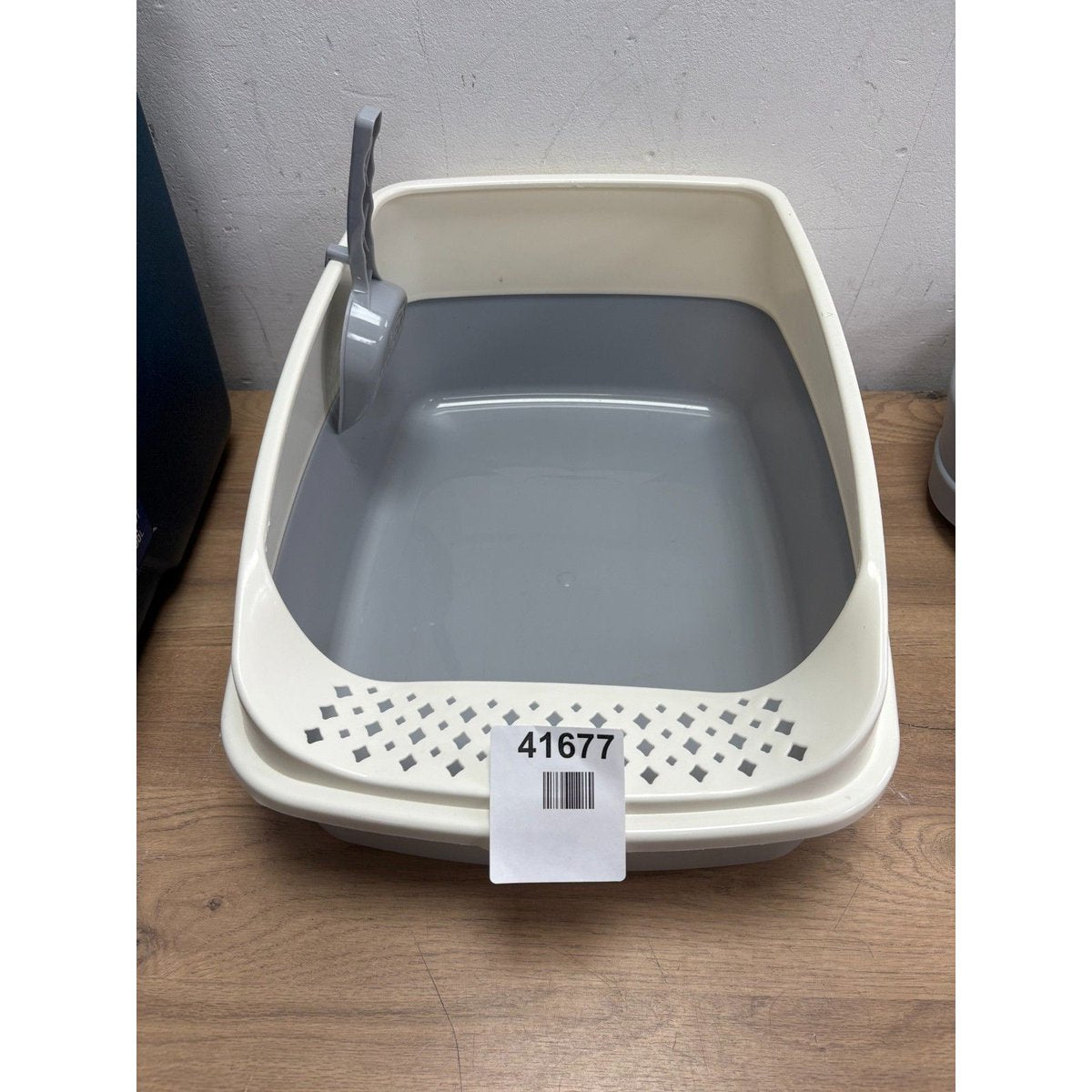 Cat Litter Tray Box, Litter Box, Plastic Cat Open Top Litter Tray with Scoop