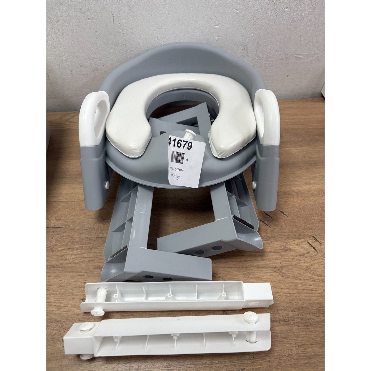 Kidoola adjustable potty ladder toilet seat suitable 2-7 yrs grey/white