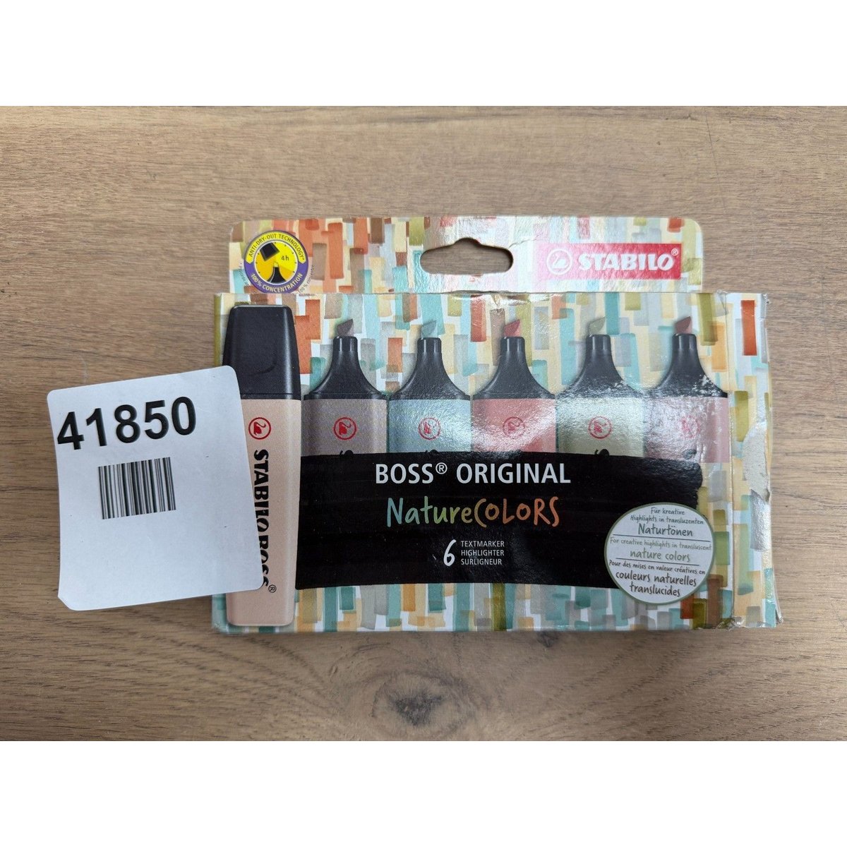 Highlighter - STABILO BOSS ORIGINAL NatureCOLORS - Pack of 6