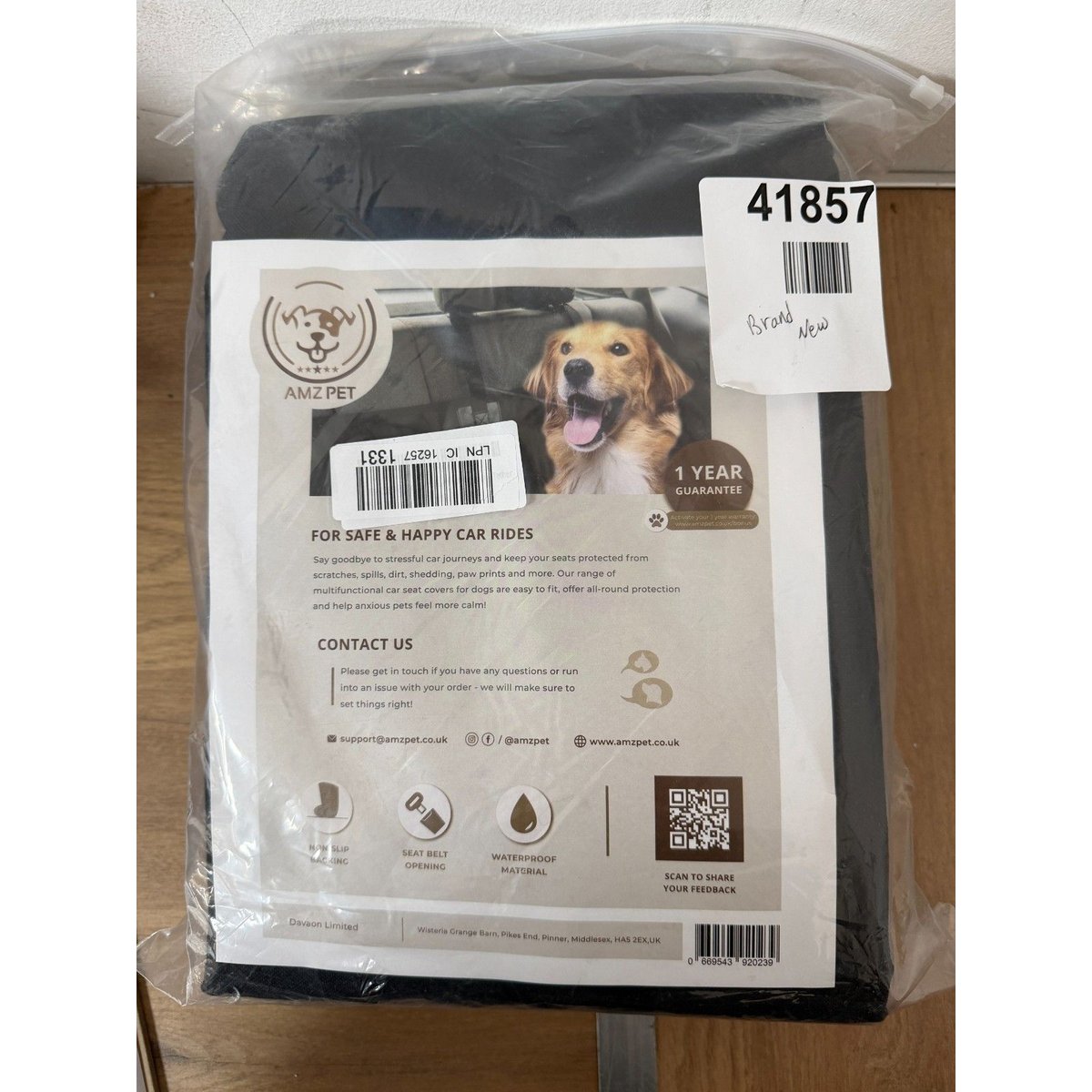 AMZpet Dog Car Seat Cover- Waterproof, Non-slip & Scratch