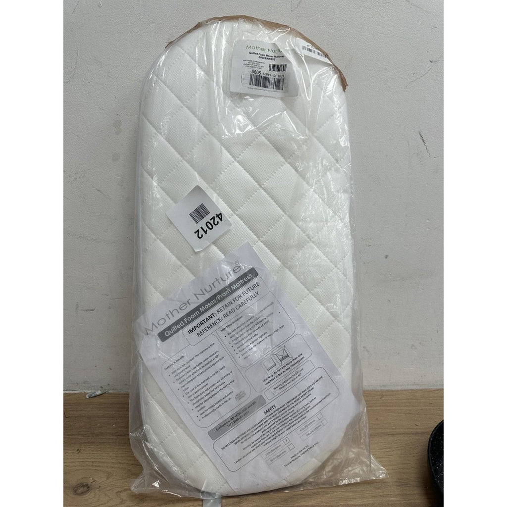 Mother Nurture BF085 Quilted Foam Moses Basket - White — New (other)