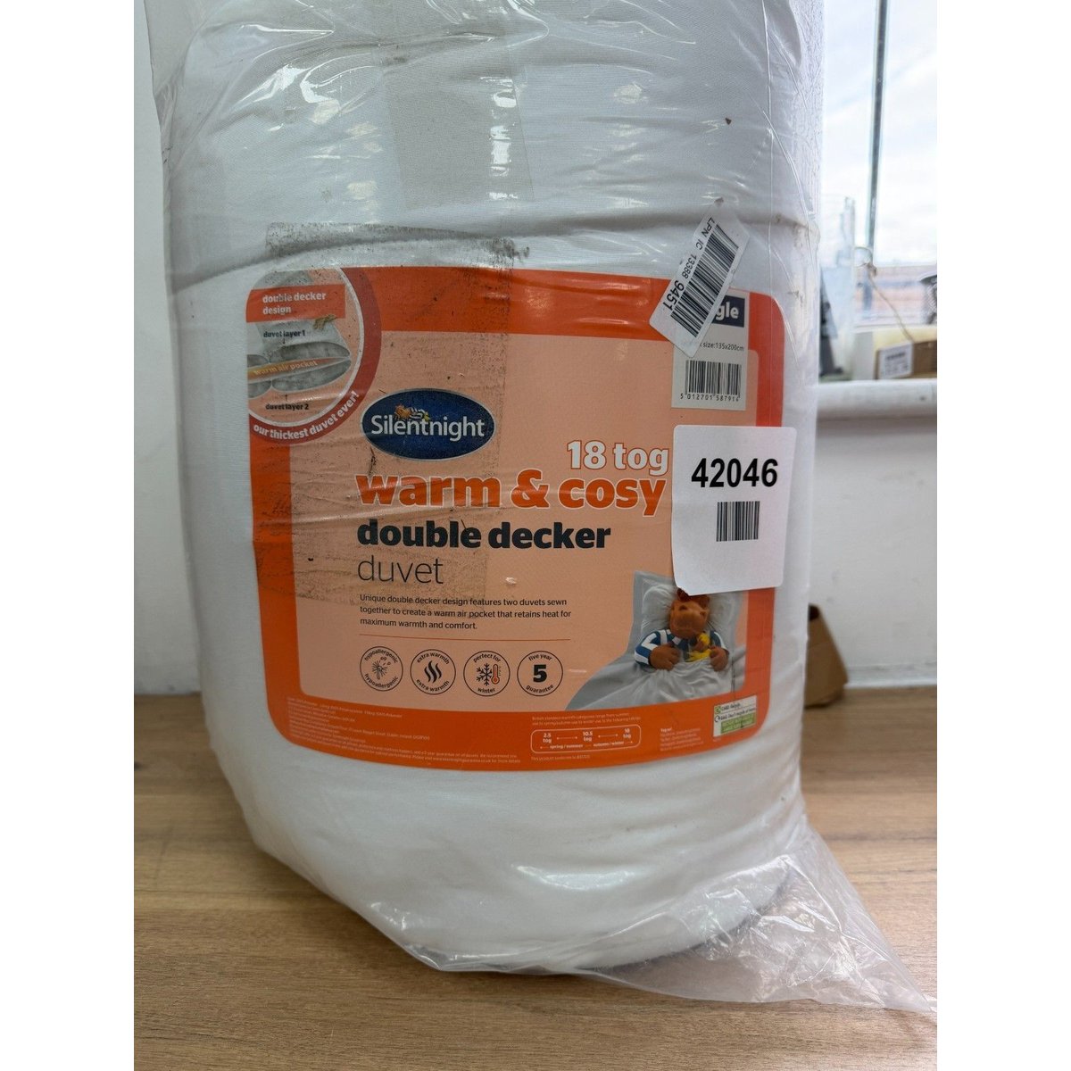Silentnight Warm and Cosy Double Decker Duvet - 18 Tog Double