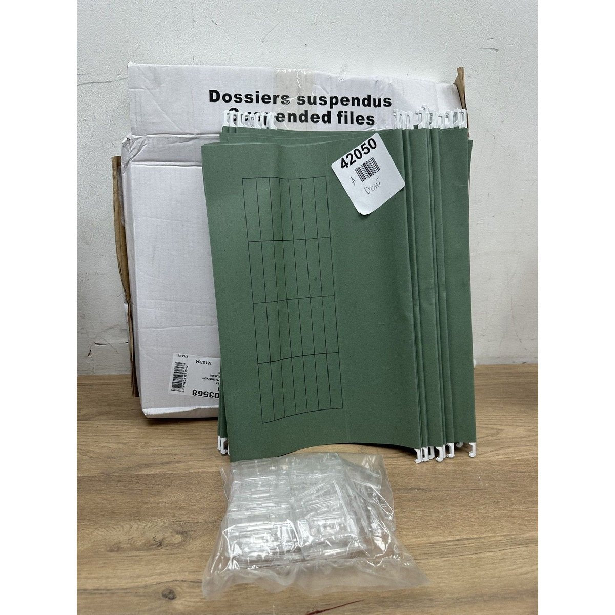 Summit Foolscap Tabbed Filing Cabinet Suspension Files, A4+, Green