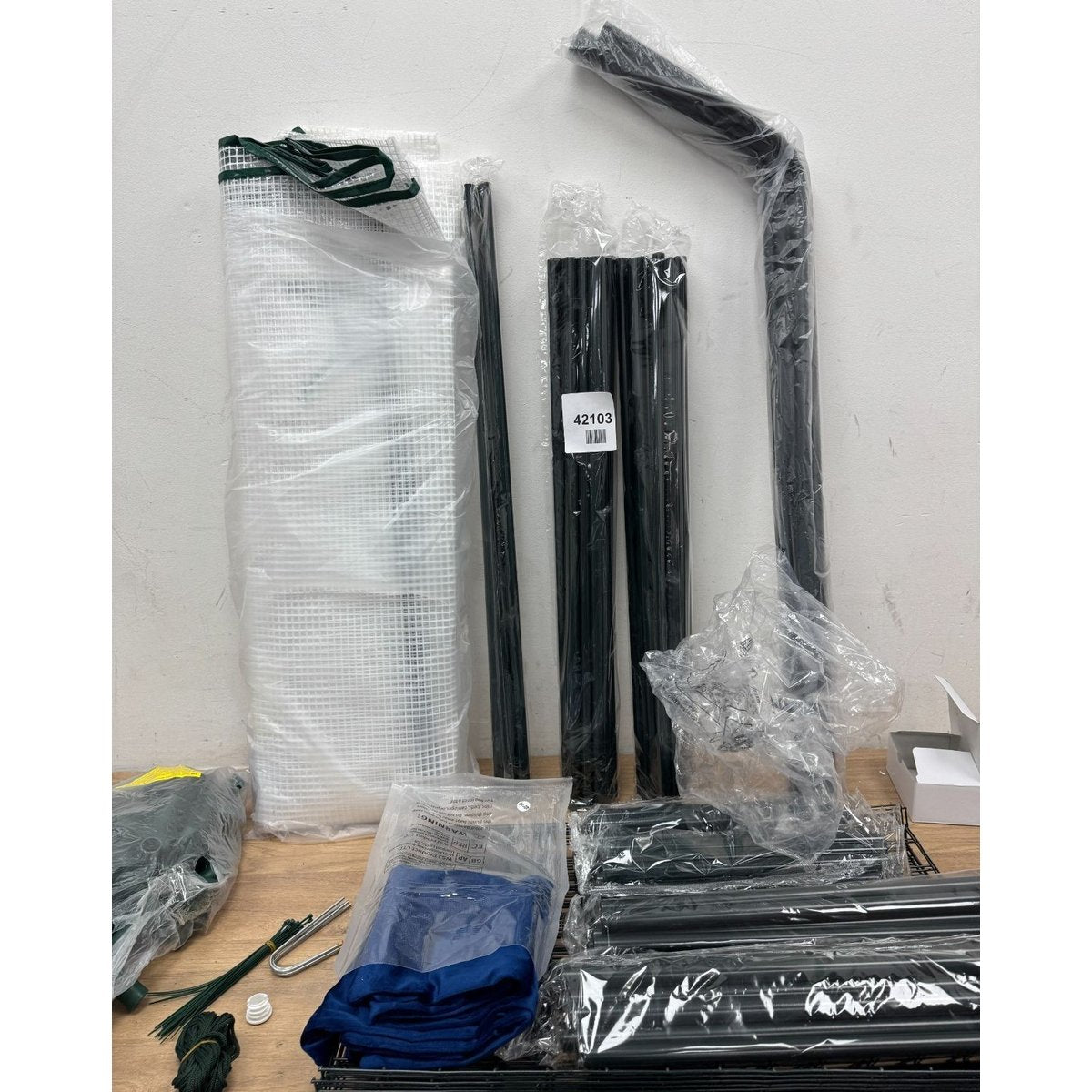 VOUNOT Walk In Greenhouse with Shelves, Roll up Zip Panel Door Garden Plastic Po