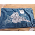 Paoletti Blue Odisha White Tiger Print Cushion cover