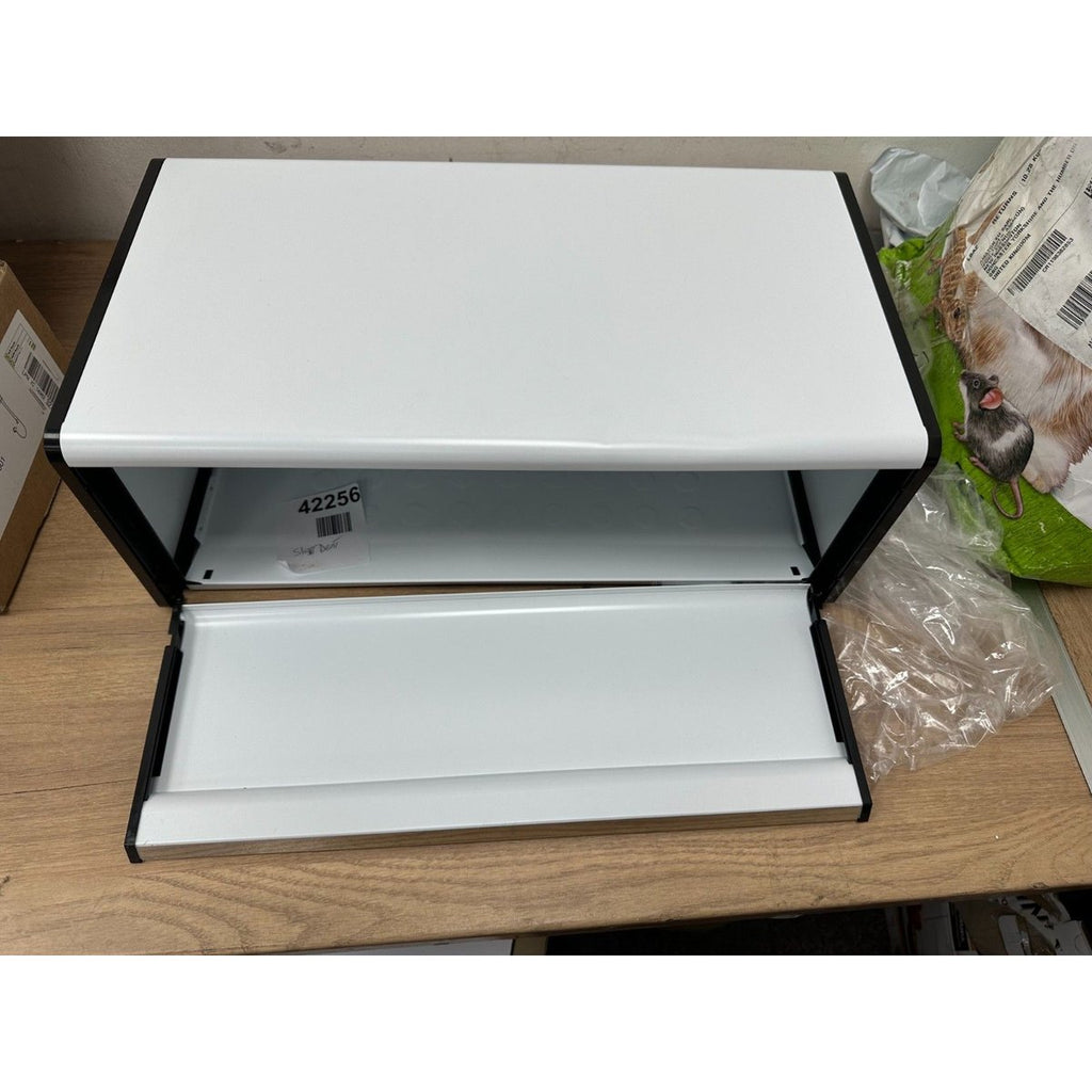 Large Brabantia Bread Bin Metal Front Opening - Minor dent