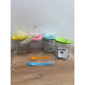 Xiuganpo Ice Cream Containers for Homemade, 4pcs Ripple Pattern Ice Cream Freeze