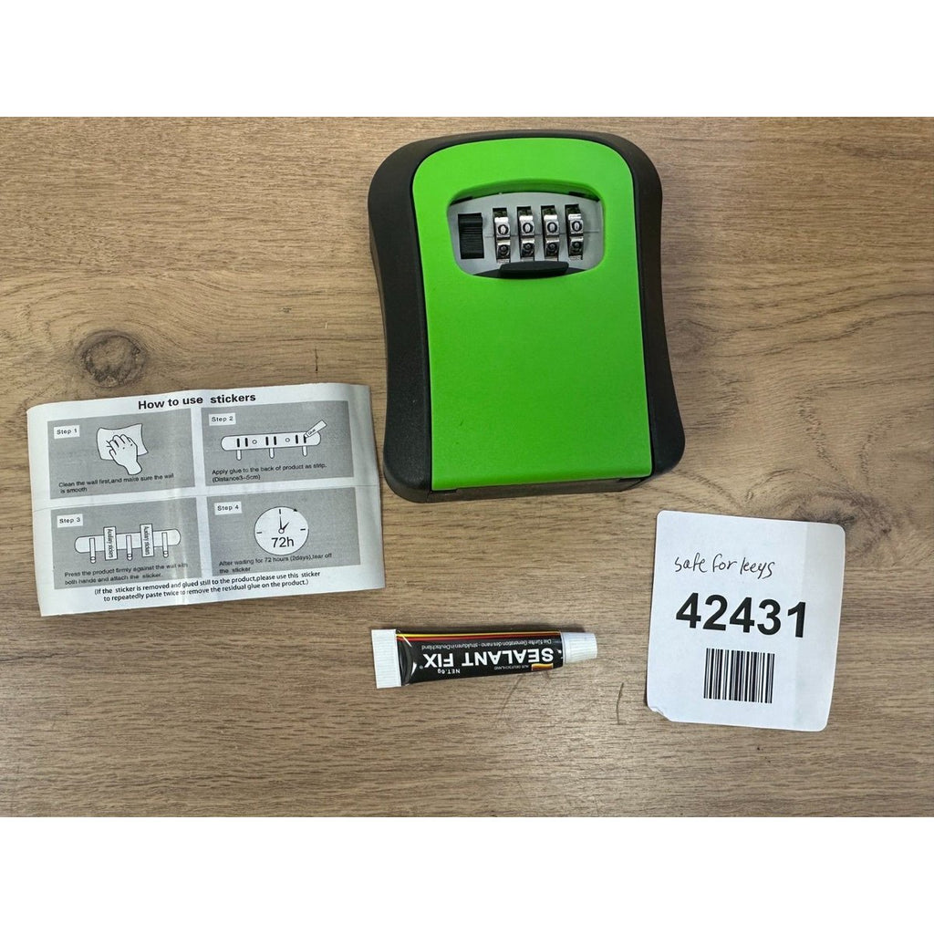Key Box Key Lock Box Wall Mount 4-Digit Combination Waterproof Lockbox Key Safe