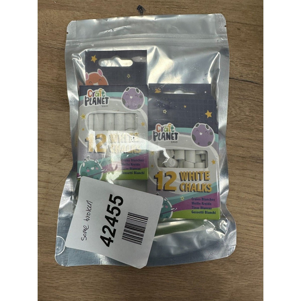 Craft Planet White Chalks (12pk)