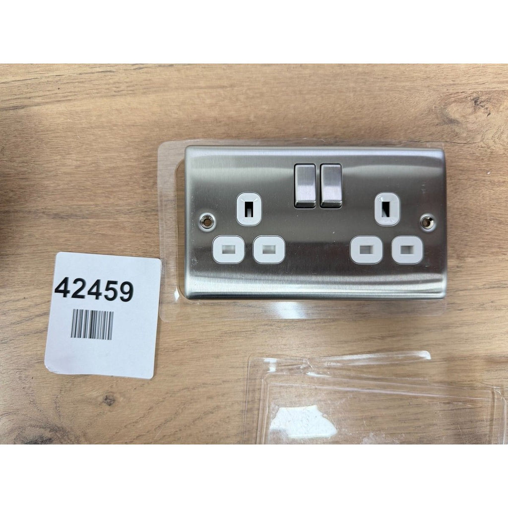 BG Nexus 2 Gang Switch Socket - Polished Chrome