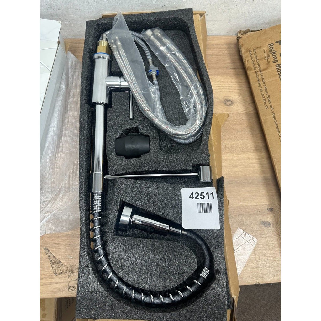 VOXON Kitchen Tap, Spring Kitchen Sink Mixer Taps, Commercial Faucet Single Hand