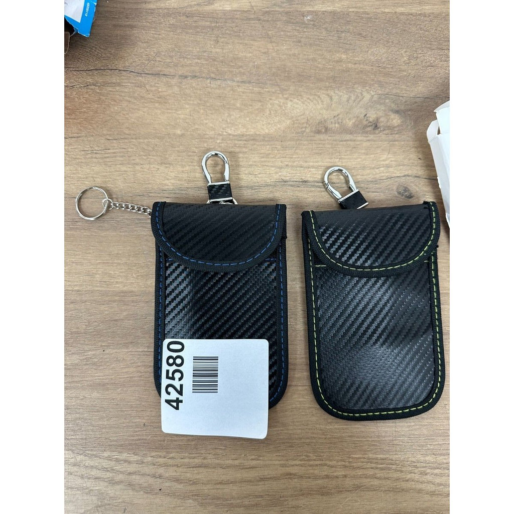 Coorattyes 2024 Faraday Pouch Car Key Signal Blocker RFID Anti-Theft Case 2 Pack