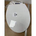 CUQOO Oval Toilet Seat Soft Close with Quick Release Hinges - Adjustable White