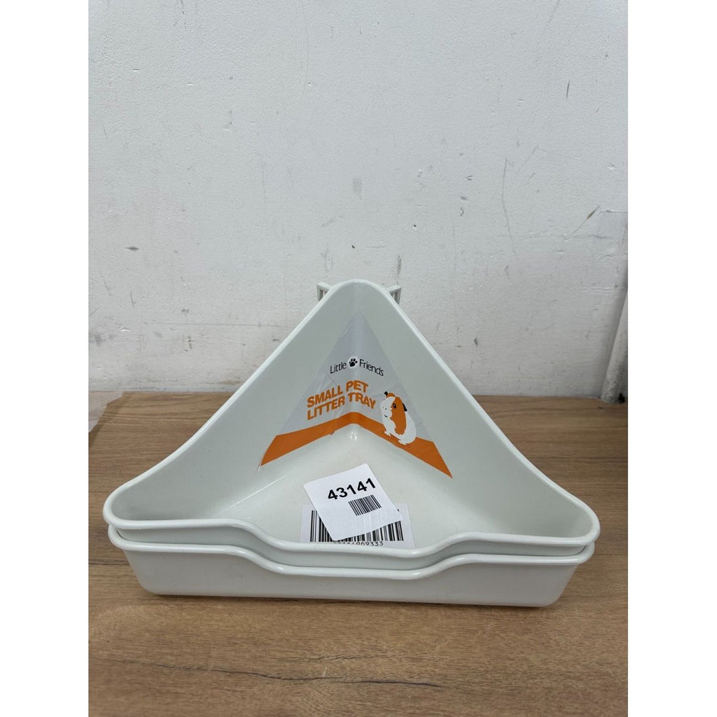 Little Friends Corner Litter Tray for Small Animals, Creamy White