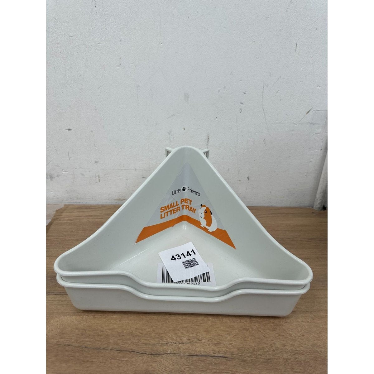 Little Friends Corner Litter Tray for Small Animals, Creamy White