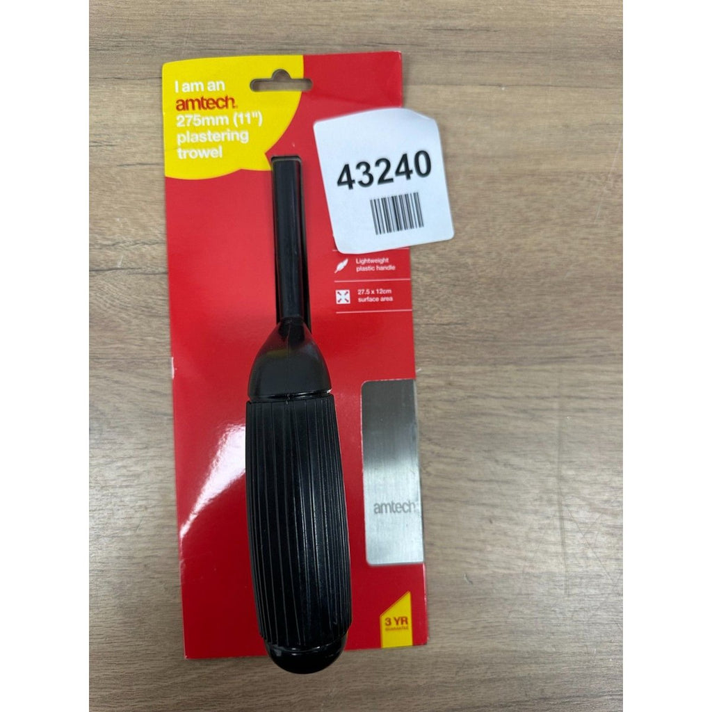 Am-Tech 11" Plastering Trowel Tool Plaster Lightweight Plastic Handle Carbon