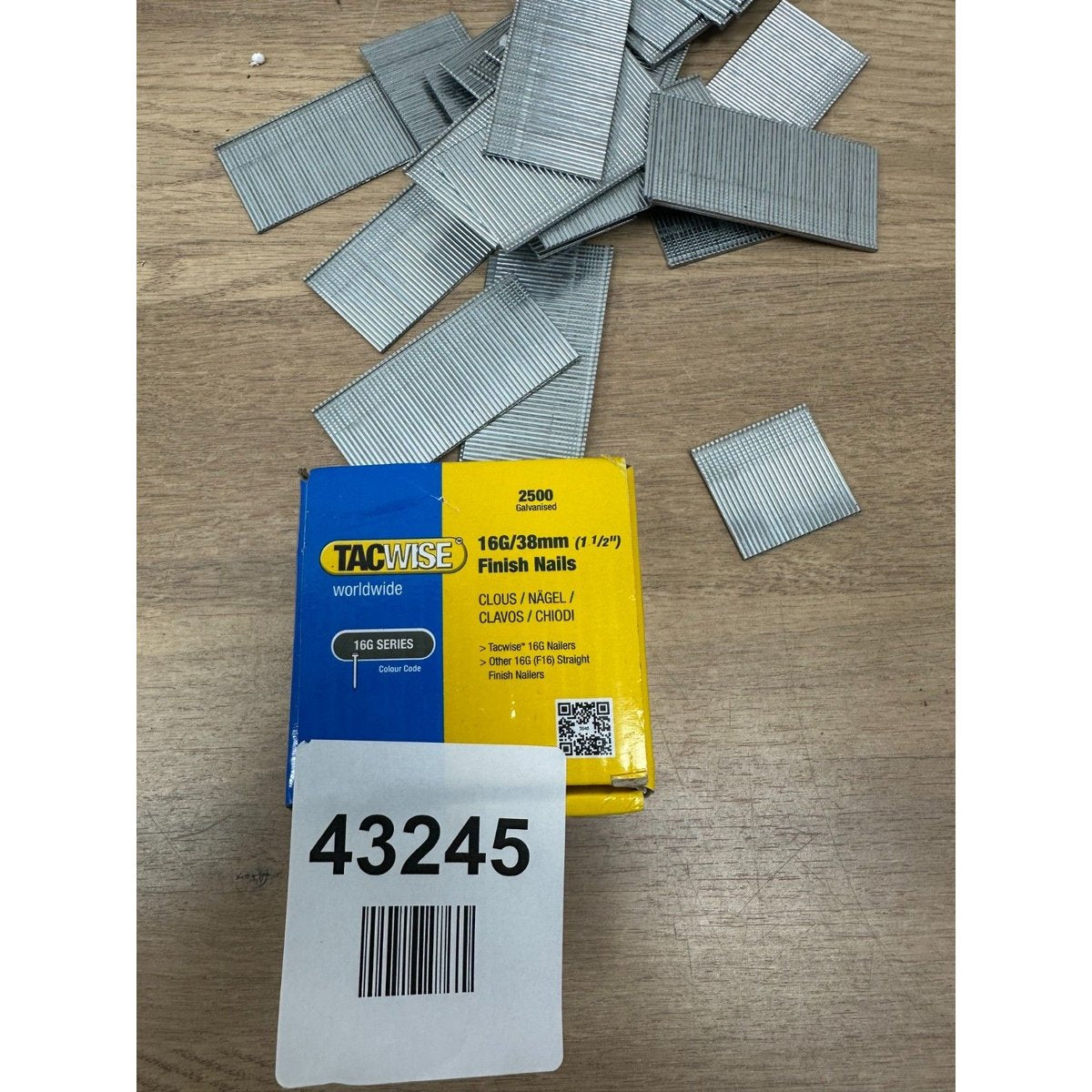 Tacwise 16g/35mm, Finish Nails Pack Of 2500 Galvanised Finish Nails