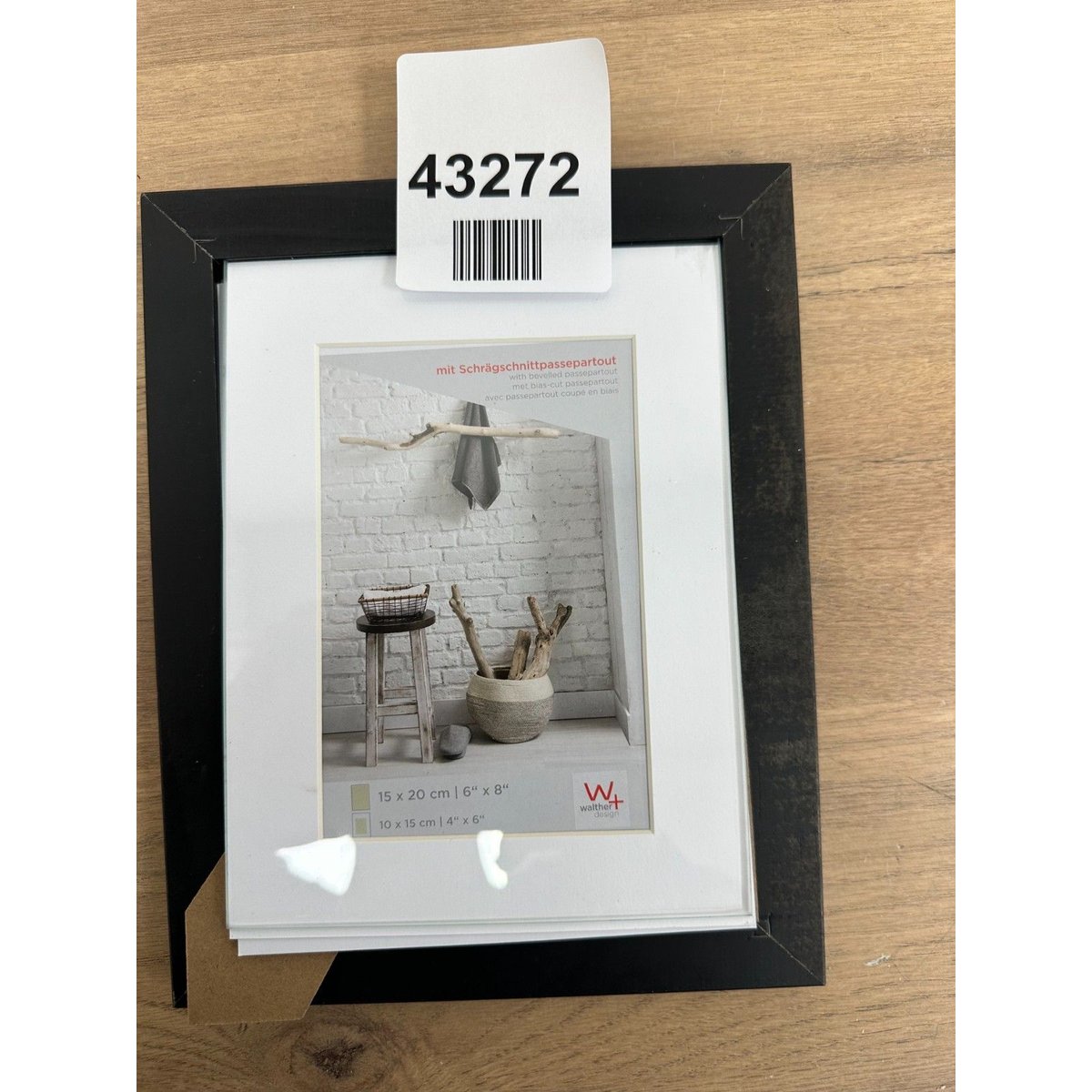 walther Design Picture Frame Black Peppers Wooden Frame