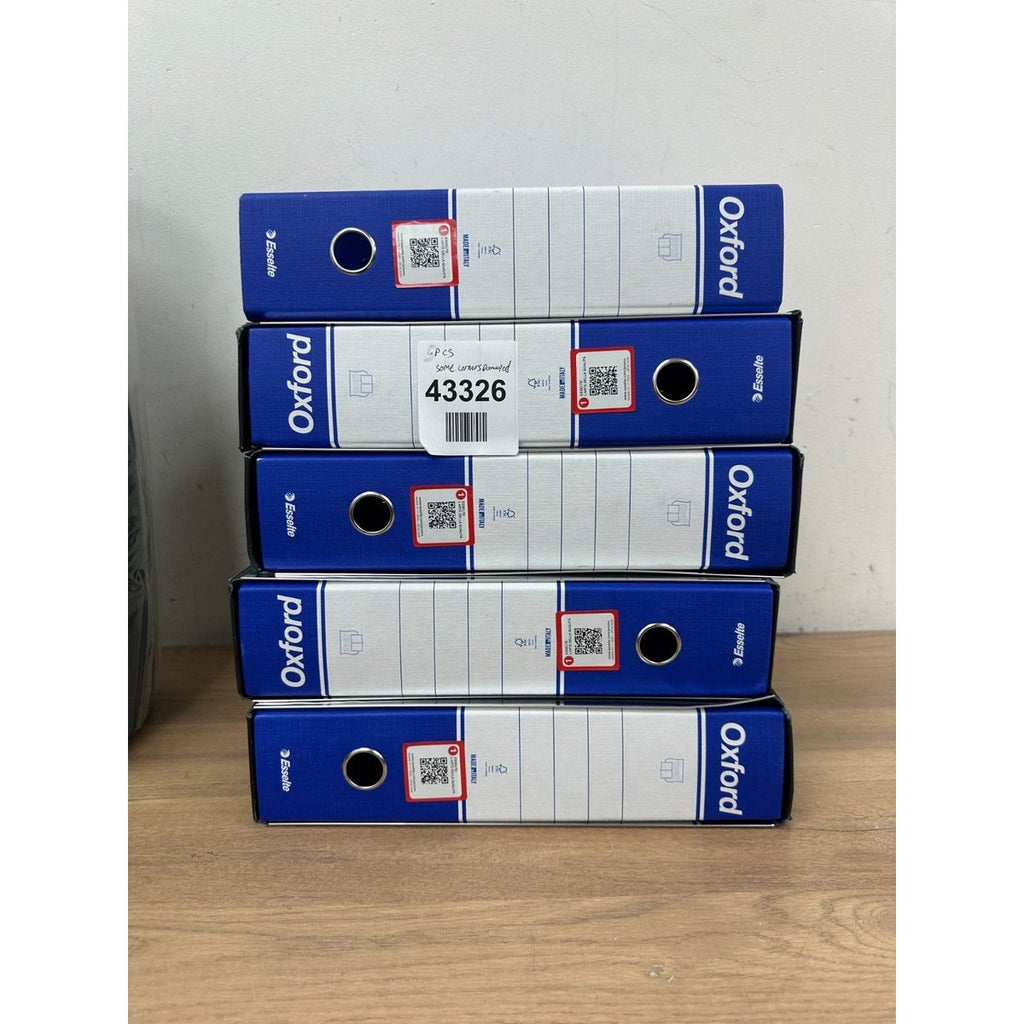 Esselte Oxford Ringbinder with Lever Mechanism and Case Dorso 8 cm Blue 5 ONLY