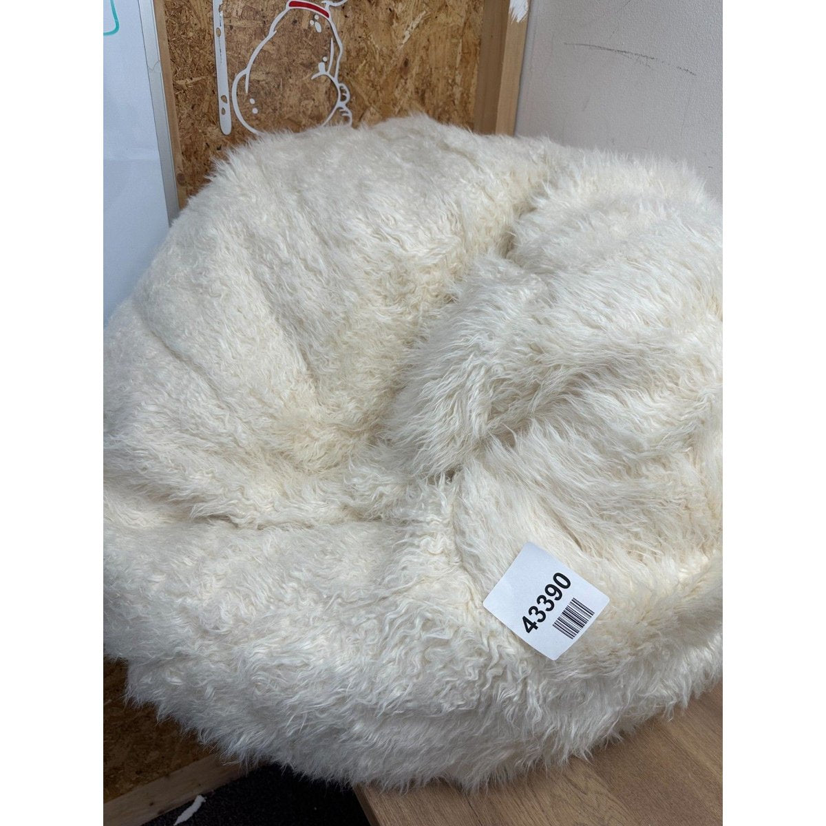 icon Cocoon Faux Fur Bean Bag Natural Bean Bag Chairs