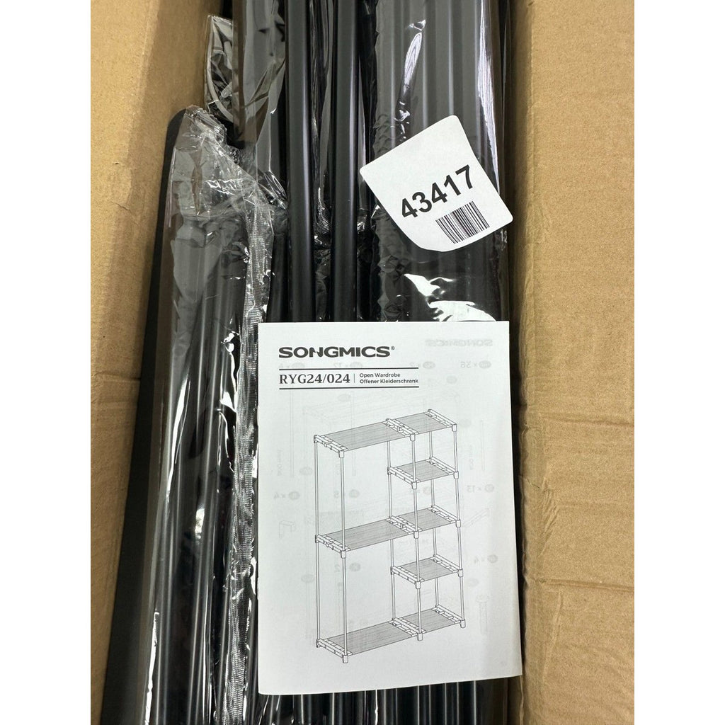 Freestanding Wardrobe, Foldable Closet, Clothes Rails  Songmics RYG24BK